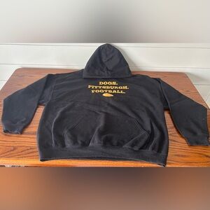 I'd Rather Be with My Dog Sports Hoodie with Gold Print